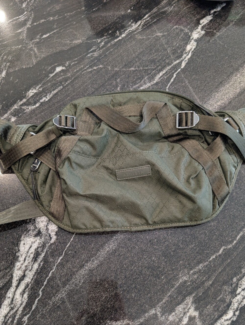 Athleta Olive Green Belt Bag with Utility Straps